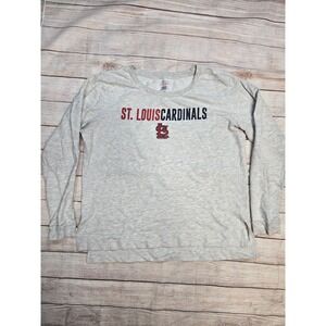Campus Lifestyle MLB St Louis Cardinals Small Grey Spellout Long Sleeve Size L